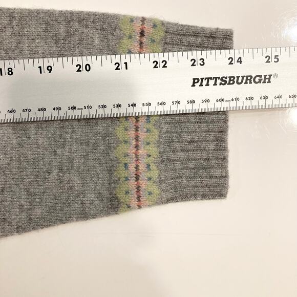 NWOT VINTAGE JONES NEW YORK SPORT Sweater Cardigan 1X Lambswool Aztec Fair Isle - Picture 8 of 8